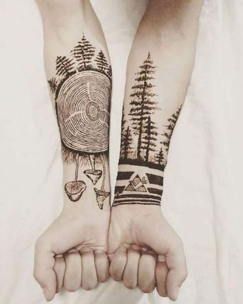 Tattoo Earthy, Tattoos Earthy, Earthy Tattoos Nature, Wilderness Tattoo, Round Tattoo, Earthy Tattoos, Nature Tattoo Sleeve, Mushroom Tattoos, Forest Tattoos