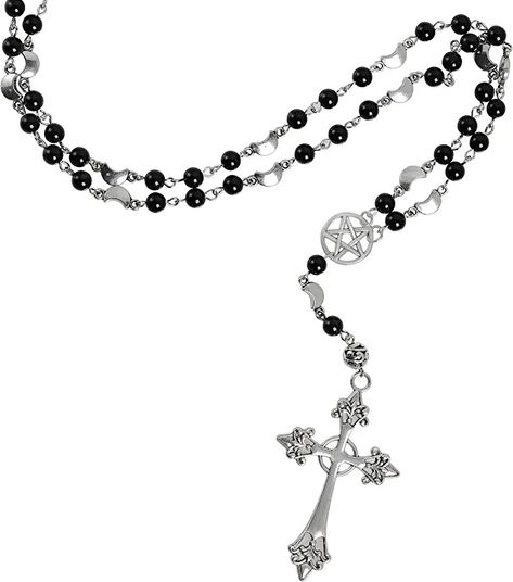 Gothic Bead Cross Necklace, Cross Choker, Layered Cross Choker Necklace, Black rosary 4.5 out of 5 stars 316 ratings Lowest price in 30 days -19% $12.99 Was: $15.99 FREE Returns Bead Cross Necklace, Gothic Cross Necklace, Goth Outfit Inspo, Black Rosary, Grunge Necklace, Bead Cross, Choker Necklace Black, Cross Choker Necklace, Layered Crosses