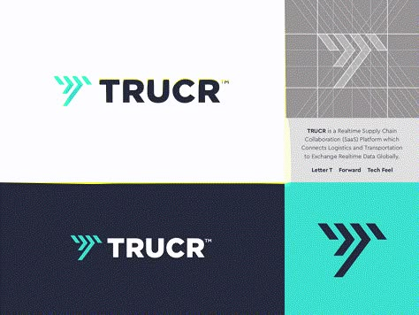 TRUCR - Logo Design   Logo Design for TRUCR a Realtime Supply Chain Collaboration (SaaS) Platform which Connects Logistics and Transportation to Exchange Realtime Data Globally.  Currently open for feedback.  Small side-note: The company name is different and will be announced once the design has approved and they are ready to go live. So for now I have a temporary name which is close to the final name (in style and letterform). Just so you have a better idea how it may look with text next to th Track Logo Design, Logistic Logo Design Branding, Supply Chain Logo, Logistics Logo Design Ideas, Transport Logo Design Ideas, Transportation Company Logo, Transport Logo Design, Distribution Logo, It Company Logo