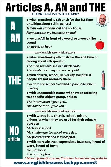 Learn the 6 simple rules for using articles in English correctly. Articles are the words ‘a’, ‘an’, and ‘the’. Advanced English lessons on Zoom. Click the link to learn more. #learnenglish Articles In English, Articles Grammar, Articles A An The, Basic Grammar Rules English, Articles English Grammar Rules, Articles In English Grammar, Advance Grammar English, Basic To Advance English, Essential Grammar In Use