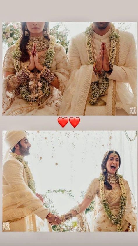 Ranbeer Kapoor And Alia Bhatt, Alia Ranbir Wedding, Alia Bhatt Wedding, Alia Ranbir, Ranbir Alia, Wedding Pics Ideas, Modern Barndominium Ideas, Barn House Plans Barndominium, House Plans Barndominium