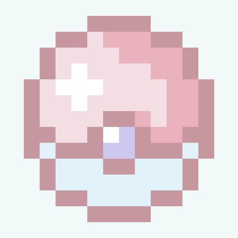 Here is the 1st costimized pokeball i did in a series where I make pokeballs to match certain pokemon Pokemon Trainer Template, Pixel Art Sparkle, Cute Pokemon Pixel Art, Pink Pokemon Icon, Fairy Pokemon Aesthetic, Pink Pokemon Aesthetic, Pixel Pokeball, Pink Pokeball, Pink Pixel Art