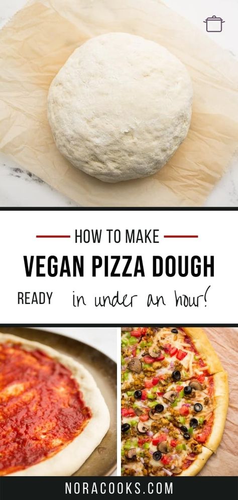 Meet the vegan pizza of your dreams! I'll teach you how to make the easiest and best homemade pizza dough that's ready in under an hour. Makes 1 pizza crust so double the recipe as needed. Tempeh Sausage, Best Homemade Pizza Dough, Vegan Pizza Dough, Vegan Pizza Recipe, Homemade Pizza Crust, Best Homemade Pizza, Easy Vegan Dinner, Homemade Pizza Dough, Vegan Pizza