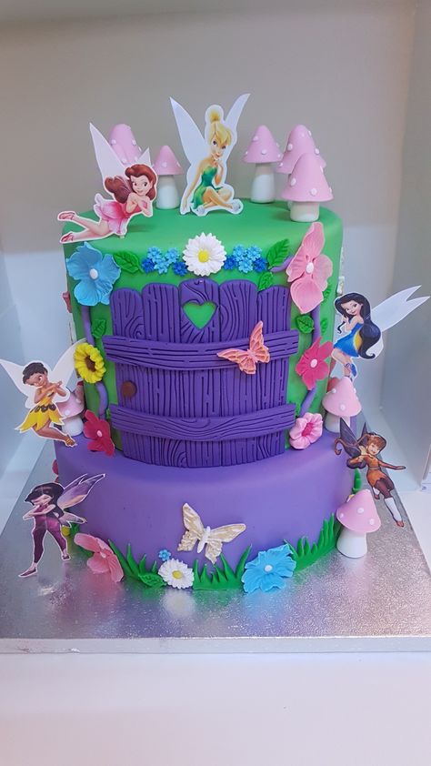 Reptile Cake, Fairies Cake, Tinkerbell Cake, Birthday Cake Pictures, Tinkerbell Fairies, Fairy Cake, Baby Birthday Cakes, Tinker Bell, Fondant Cake