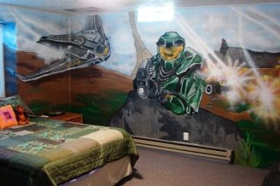 Halo Bedroom, Solomon Northup, Boys Room Diy, Nerd Room, Halo Game, Bunk Rooms, Room Idea, Horror Music, Bed Ideas