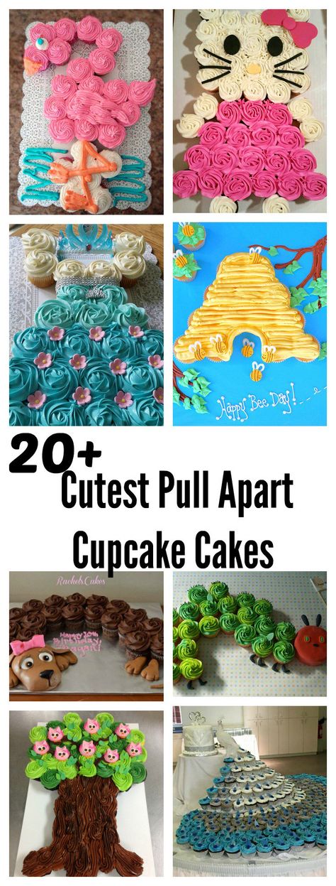 20+ Cutest and Most Creative Pull Apart Cupcake Cakes m Pull Apart Cupcake, Cupcakes Design, Birthday Cupcakes Decoration, Pull Apart Cupcake Cake, Pull Apart Cake, Cake Pulls, Pull Apart Cupcakes, Creative Cupcakes, Cupcake Designs