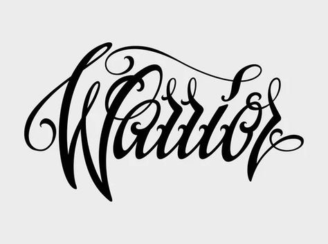 Tattoo Warrior, Typography Tattoo, Remembrance Tattoos, Element Illustration, Warrior Tattoos, Tasteful Tattoos, Warrior Tattoo, Modern Tattoos, Sports Flyer