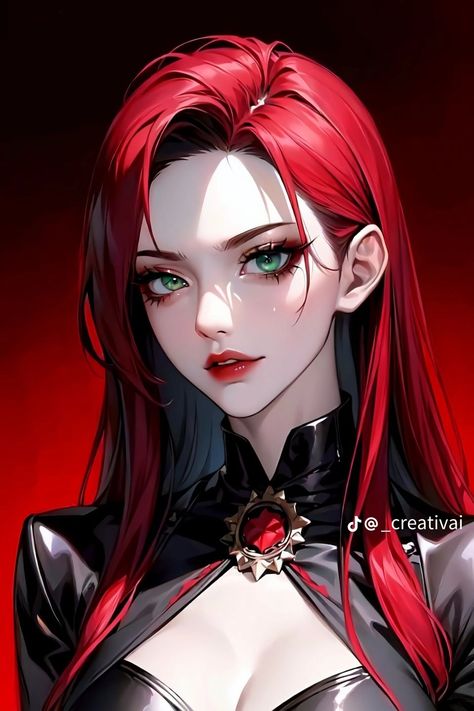 Red Hair Vampire, Red Hair Cartoon, Spark Art, Red Hair Green Eyes, Story Pics, Goth Princess, Body Image Art, Retro Comic Book, Cyberpunk Girl