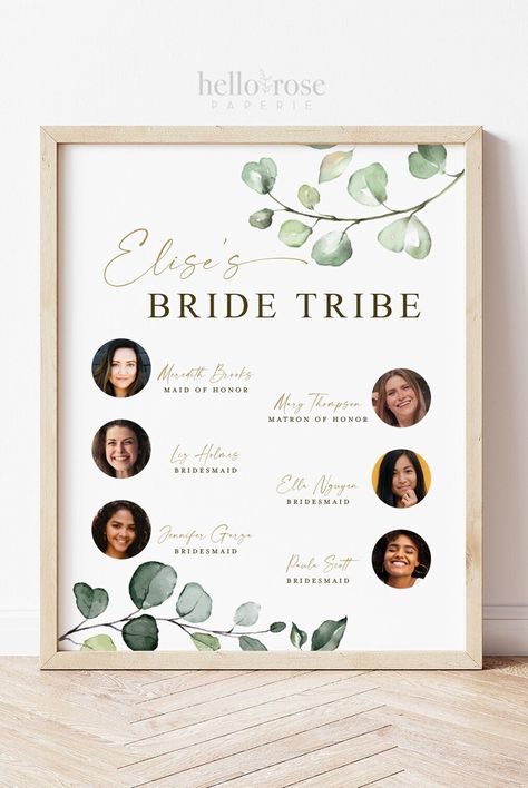 Meet The Maids, Meet The Bridesmaids Board, Meet The Bridal Party Board, Bachelorette Brunch, Bridal Party Sign, Budget Friendly Wedding, Bachelorette Decorations, Bridal Shower Inspiration, Personalized Bride