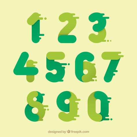 Graphic Design Numbers, Number Illustration Design, Number Art Design, Number Design Typography, Numbers Graphic Design, Number Graphic Design, Number Typography, Numbers Design, Numbers Typography