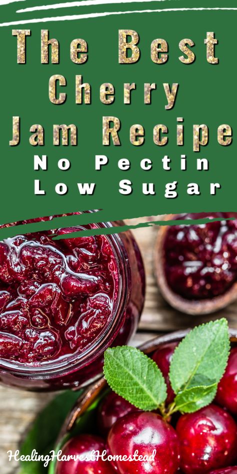 Tart Cherry Jelly Recipe, Cherry Jam No Pectin, Cherry Freezer Jam, Cherry Jelly Recipes, Jalapeno Jam Recipe, Freezer Jams, Cherry Jam Recipe, Sugar Free Jam Recipes, Vegetable Gratin