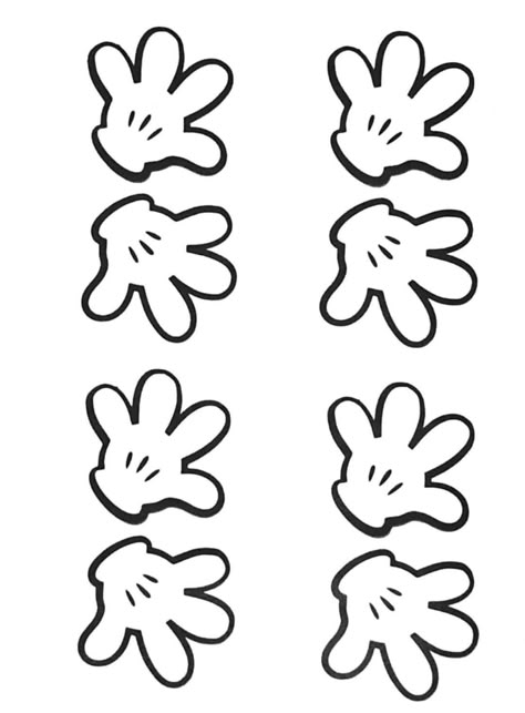 Mickey Template, Free Mickey Mouse Printables, Mouse Template, Mickey Mouse Template, Mickey Mouse Hands, Γενέθλια Mickey Mouse, Mickey Mouse Gloves, Mickey Mouse Printables, Mickey Mouse Birthday Decorations