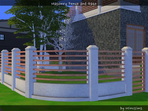 Sims 4 Cc Gate, The Sims 4 Cc Fence, Sims 4 Cc Fences And Gates, Sims 4 Fence Cc, Tile Fence, Sim4 House, Building A Fence, Sims Four, Sims 4 Cc Furniture