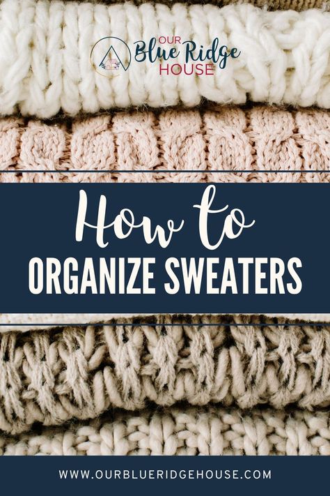 20 Best tips for organizing and storing sweaters #organizing #sweaters #closet High Closet Shelf Organization, Organizing Sweaters In Closet Shelves, Sweater Drawer Organization, Walk In Closet Sweater Storage, Sweater Boxes Closet, Closet Organization Ideas Sweaters, Organize Sweatshirts In Closet, Sweater Storage In Closet Shelves, Sweaters Storage Ideas