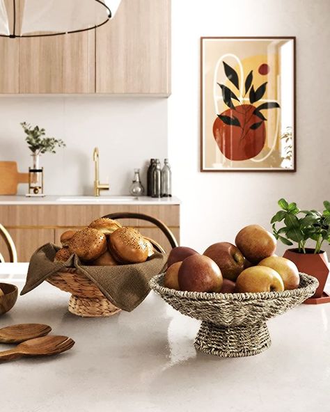 Cultured West | Artisan Home Decor on Instagram: “Elevate your everyday with globally inspired artisan home goods and décor. Shop Kind, Feel Good™ ↠ ethically-sourced ↠ thoughtfully…” Coffee Bar Kitchen Counter, Bar Kitchen Counter, Coffee Table Ornaments, Coffee Bar Kitchen, Dream House Modern, Artisan Decor, Serving Tray Decor, Pedestal Bowl, Wayfair Furniture