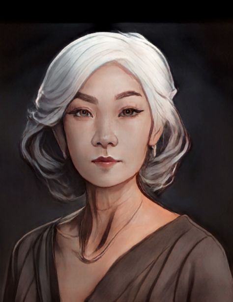 Older Lady Character Design, Middle Aged Woman Character Art, Grandmother Character Design, Old Woman Character Art, Older Female Face Claims, Middle Aged Woman Character Design, Older Woman Face Claim, Dnd Human Woman, Dnd Asian