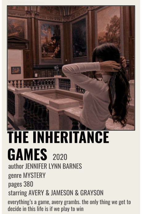 The Inheritance Games Movie Poster, The Inheritance Games Polaroid, The Inheritance Games Poster, Book Posters Polaroid, Book Polaroid Poster, Bookish Posters, Inheritence Games, Book Polaroid, Jennifer Lynn Barnes