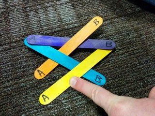 How to Make a Cobra Weave : 7 Steps - Instructables Popsicle Stick Chain Reaction, Popsicles Sticks, Date Activity, Fun Experiments For Kids, Goldberg Machine, Cobra Weave, Preschool Stem, Popsicle Crafts, Stem Crafts