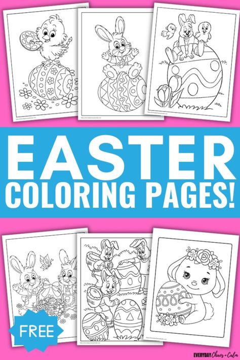 15 Adorable Free Easter Coloring Pages Cute Easter Coloring Pages, Easter Bunny Coloring Pages, Easter Coloring Pages For Kids, Free Easter Coloring Pages, Easter Coloring Sheets, Tumblr Coloring Pages, Bunny Coloring, Fnaf Coloring Pages, Easter Bunny Colouring