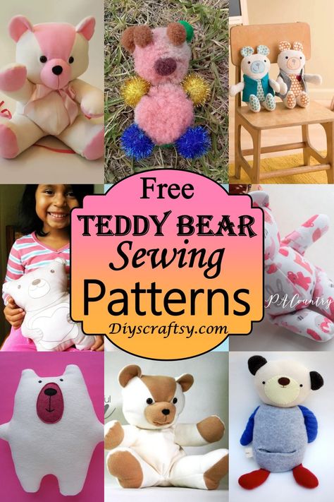 Black Bear Patterns Free, Fabric Bear Pattern Free Sewing, Free Teddy Bear Sewing Patterns Easy, Teddy Bear Plush Pattern, Simple Teddy Bear Sewing Pattern Free Printable, Teddy Bear Sewing Pattern Free Printable Easy, Teddy Bear Sewing Pattern Free, Free Teddy Bear Pattern Sewing, Easy Teddy Bear Patterns Free Printable