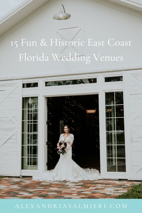 15 fun and historic east coast Florida wedding venues located from Melbourne FL to Homestead Miami for big weddings, small intimate weddings, and elopements | Alexandria Salmieri | Stuart FL Wedding Photographer Small Wedding Venues Florida, Florida Wedding Venues Beach, Miami Wedding Venues, Zoo Wedding, Wedding Venues Indoor, Melbourne Florida, Smallest Wedding Venue, Florida Beach Wedding, Florida Wedding Venues