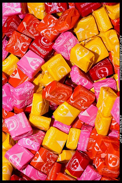 Starburst Candy by herobyday, via Flickr Store Strawberries, Freezing Strawberries, Universal City Walk, Starburst Candy, Candy Bars, A Nightmare, Colorful Candy, Strawberries, Candy