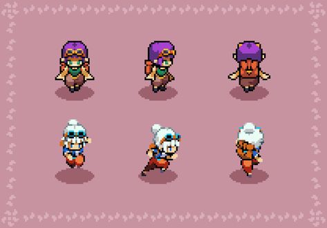 Top Down Character Design, Top Down Pixel Art Character Sprite, Top Down Pixel Character, Pixel Rpg Characters, Pixel Art Characters Top Down, Pixel Character Sprite 32x32, Top Down Sprite, Pixel Art Walking Animation, 8 Direction Sprite