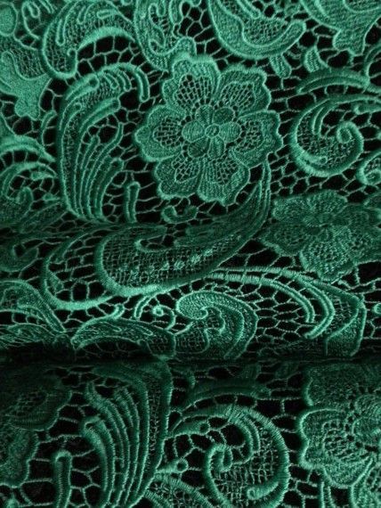 Emerald green Green Lace Fabric, Cunning Folk, Emerald Green Lace, Emerald Jewellery, Dark Green Aesthetic, Mean Green, Slytherin Aesthetic, Colorful Life, The Wizard Of Oz