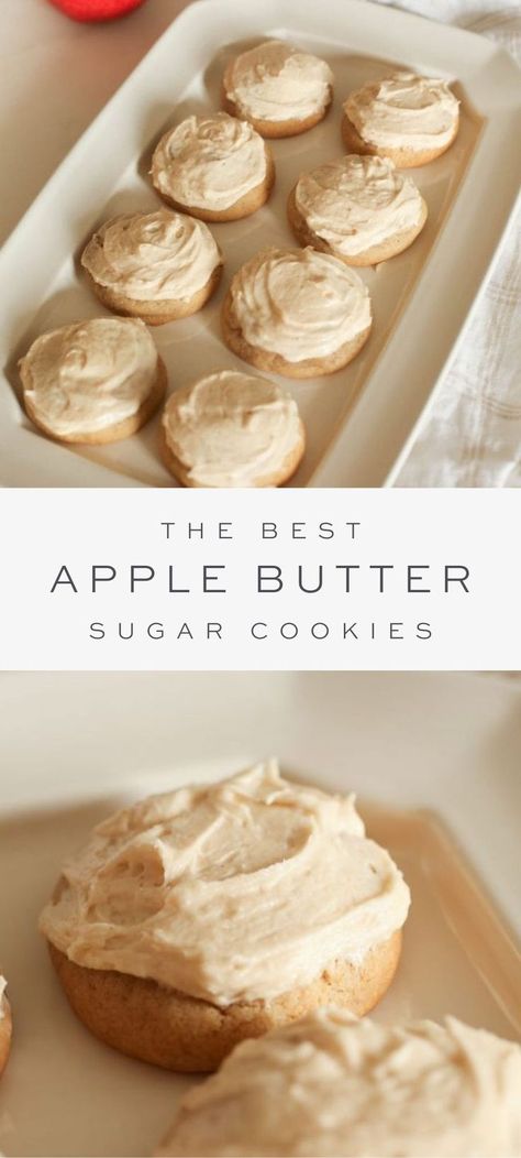 Apple Butter Cookies, Flavored Sugar Cookies, Butter Sugar Cookies, Julie Blanner, Flavored Sugar, Baking Sweets, Apple Butter, Fall Baking, Melt In Your Mouth