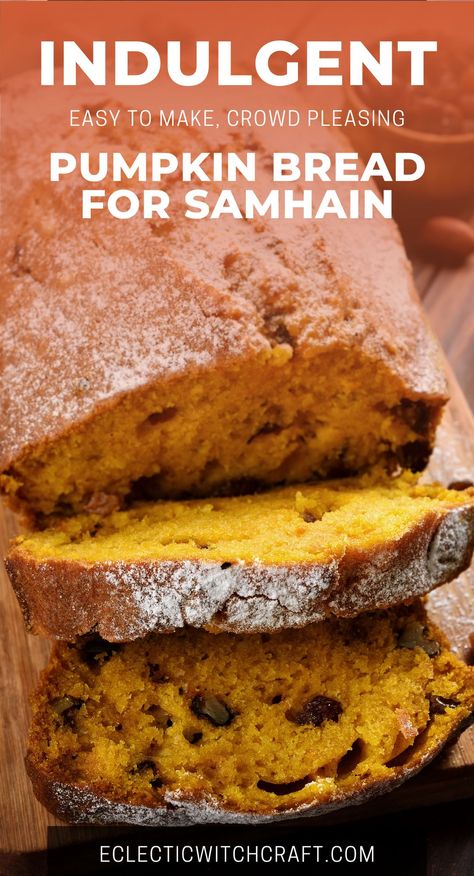 Samhain Recipes, Kitchen Witch Recipes, Pumpkin Carving Party, Pumpkin Bread Recipe, Kitchen Witch, Pumpkin Bread, Halloween Recipes, Samhain, Bread Recipe