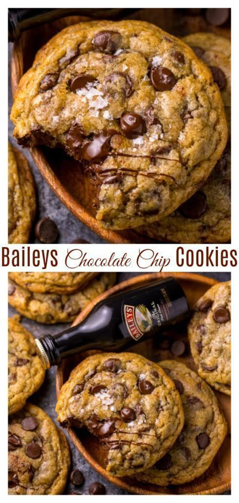 Irish Desserts, Baileys Recipes, Baker By Nature, Baileys Irish, Baileys Irish Cream, Think Food, Irish Recipes, Irish Cream, Chewy Cookie