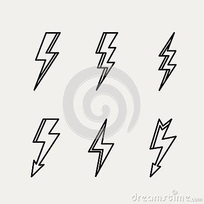 Lightning icon minimal linear contour outline Lighting Tattoo, Icon Minimal, Blitz Tattoo, Lightning Bolt Tattoo, Lightning Tattoo, Bolt Tattoo, Tato Henna, Minimal Tattoo Design, Lighting Bolt