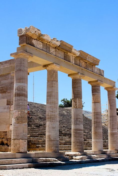 Rhode Greece, Greece Ruins, Lindos Greece, Rhodes Island Greece, Lindos Rhodes, Greece Rhodes, Dodecanese Islands, Rhodes Island, Temple Ruins