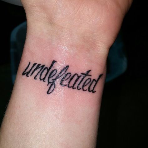 Undefeated Undefeated Tattoo, Aa Tattoos, First Tattoo, Tattoos And Piercings, I Tattoo, Tattoo Quotes, Tatting, Piercings, Pins