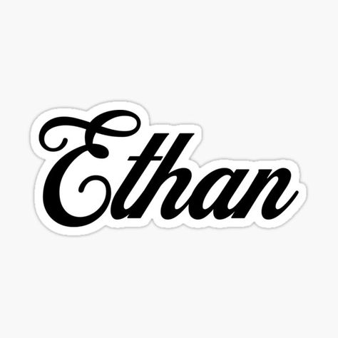 Ethan Stylish Retro Vintage Handwriting Name design is great gift idea for people whose name is Ethan. • Millions of unique designs by independent artists. Find your thing. Ethan Tattoo Names Design, Ethan Name Tattoo, Ethan Tattoo, Ethan Name, Vintage Hand Lettering, Stylish Handwriting, Vintage Handwriting, Name In Cursive, Basic Tattoos