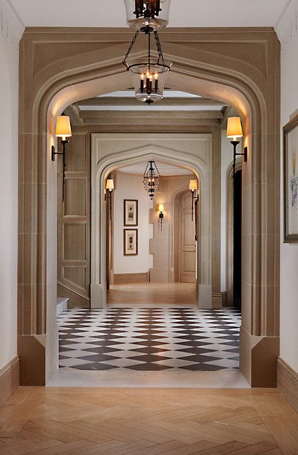 New River Residence - Hall - Miami - by Marker Construction Group | Houzz Modern French Provincial, Beach House Living Room, Neoclassical Interior, Luxury Living Room Design, Classic Interior Design, Country Interior, New River, Style Deco, Entry Foyer