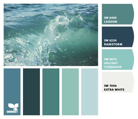 ColorSnap by Sherwin-Williams – ColorSnap by Ann M. Sherwin Williams Lagoon, Whole House Color Palette, Sherwin Williams Color Palette, Splash Design, House Color Palettes, Sherwin Williams Colors, Colour Inspiration, Design Seeds, Sherwin Williams