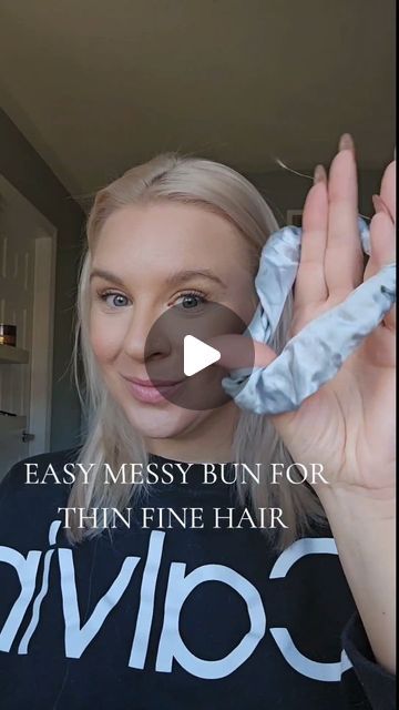 Jillian Jane on Instagram: "Easy messy bun tutorial  #diyhairschool #realhair #finehairtips #thinhairtips #easybun #messybun #easymessybun #messybuntutorial" How To Make Messy Bun, Easy Messy Bun Tutorial, Easy Bun Tutorial, How To Bun, Easy Messy Hairstyles, Bun For Short Hair, Messy Bun For Short Hair, Long Fine Hair, Fine Hair Tips