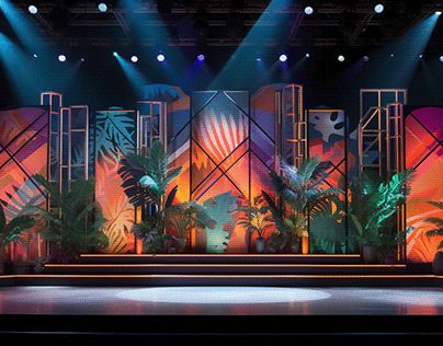 Event Entrance Design, Theatre Backdrops, Stage Lighting Design, Brazil Art, Architecture Portfolio Layout, Concert Stage Design, Cozy Interior Design, Stage Background, Romantic Backdrop