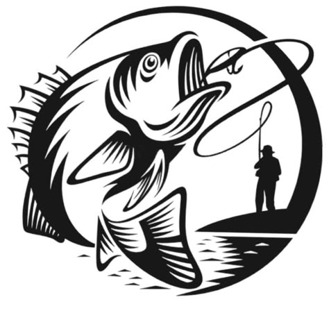 Fish Svg, Fishing Svg, Sport Fishing, Fishing Rod, Print Design, Fishing, Cricut, Fish, Vinyl