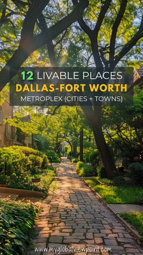 Livable cities and towns in Dallas-Fort Worth Area Fort Worth Homes, Dallas Neighborhoods, Moving To Dallas, Places To Live, Downtown Dallas, Best Places To Live, Dallas Fort Worth, Dallas Texas, Travel Itinerary