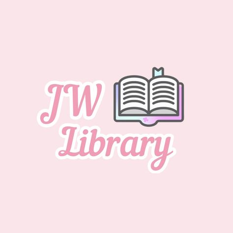 Jw Aesthetic Wallpaper, Jw Library Icon Aesthetic, Pink Bible App Icon, Jw Library Icon, Jw Logo Design, Pink Book Icon App, Ipad Widgetsmith, Jw Wallpaper, Jw Library