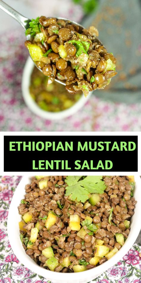 Ethiopian Salad Dressing, Ethiopian Salad, Vegan Ethiopian Food Recipes, Ethiopian Yellow Lentils, Lebanese Lentil Salad, Vegan Ethiopian Recipes, Eritrean Food, Ethiopian Beet Salad, Best Lentil Recipes