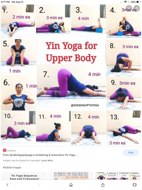 Supine Twist, Yin Sequence, Restorative Yin Yoga, Upper Body Workouts, Yin Yoga Sequence, Yin Yoga Poses, Yoga Ashtanga, Yoga Nature, Puppy Pose