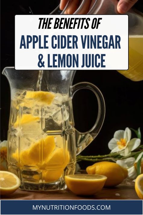 Discover the health benefits of Apple Cider Vinegar and Lemon Juice! Learn about scientific studies and commentaries related to this powerful duo. Apple Cider Vinegar Lemon, Benefits Of Apple Cider Vinegar, Benefits Of Apple Cider, Lemon Juice Benefits, Benefits Of Apple, Apple Cider Benefits, Juice Drinks, Beneficial Bacteria, Lemon Water