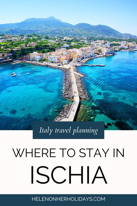 If you're planning a trip to Ischia, choosing the best place to stay on the island is key to get the most out of your time here. While Ischia is only around 6 miles wide, its charming towns and villages like Forio, Ischia Ponte, Ischia Porto and Sant'Angelo all have something a little different to offer visitors. To help you decide where to base yourself for your visit, here are the best places to stay in Ischia. #VisitItaly #Italy #Ischia #TravelAdvice Italy Ischia, Places To Go In Italy, Italy Places To Visit, Cool Places To Go, Ischia Italy, Italy Places, Thermal Pool, Italy Hotels, Thermal Spa