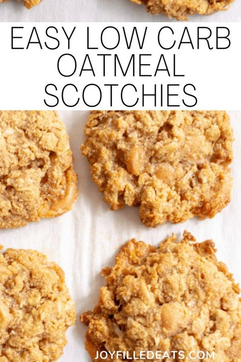 Low Carb Oatmeal Cookies, Sugar Free Oatmeal Cookies, Low Carb Oatmeal, Sugar Free Oatmeal, Oatmeal Scotchies, Keto Oatmeal, Joy Filled Eats, Boiled Egg Diet Plan, Lost 100 Pounds