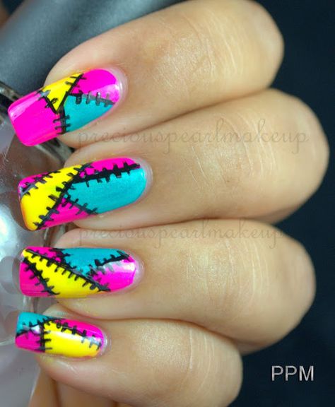 preciouspearlmakeup: #33DC Day 19: Follow Someone's Tutorial Patchwork Nails, Book Nails, Different Types Of Nails, Days Challenge, Nice Nails, Get Nails, Types Of Nails, Fall Nails, Makeup Hair