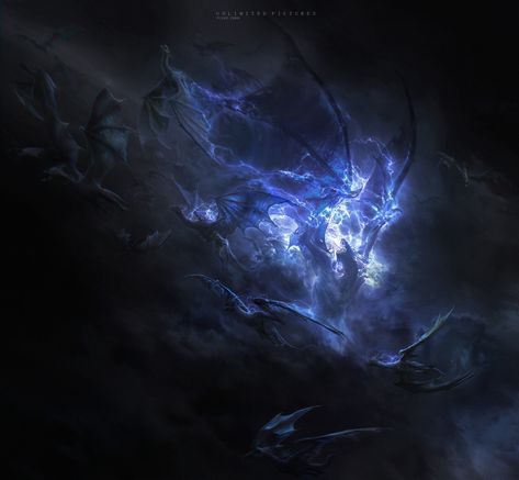 ArtStation - Thunderous Thunder Dragon Art, Dragon Lightning, Storm Dragon Art, Lightning Dragon Art, Thunder Bird, Storm Dragon, Lightning Dragon, Thunder Dragon, Image Painting