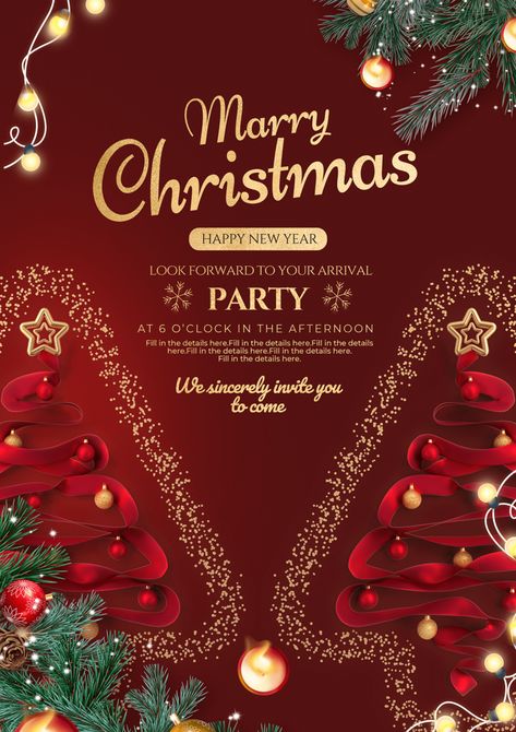 Before After Post Design, Creative Christmas Poster Design, Banner Christmas Design, Poster Christmas Design, Design For Christmas Party, Poster Natal, Christmas Gift Themes, Christmas Poster Design, Christmas Party Flyer